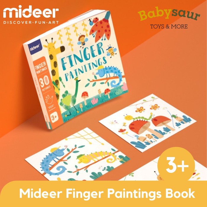 Mideer Finger Painting Book Buku Cat Finger Paint Tangan Anak Mideer