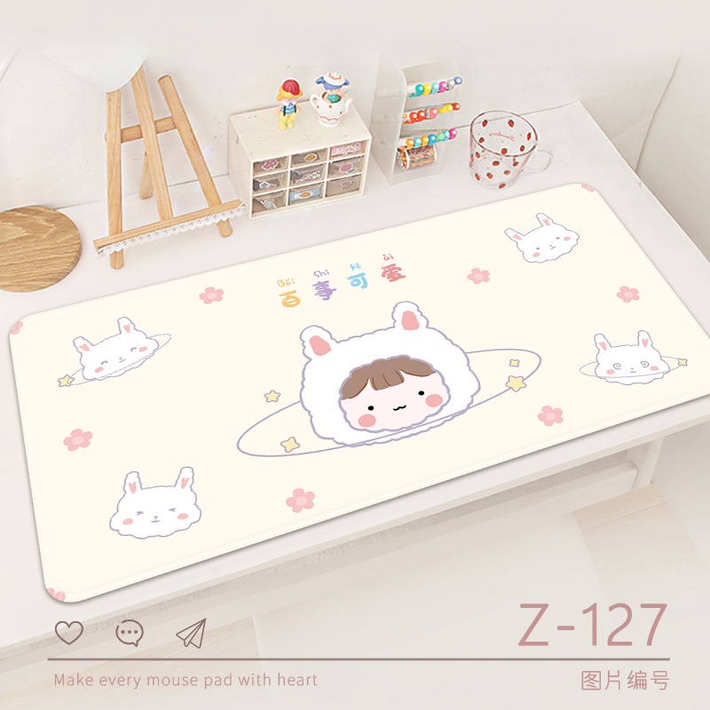 Mouse Pad Ukuran Besar 80 / 30cm Tebal Anti slip Motif Kartun