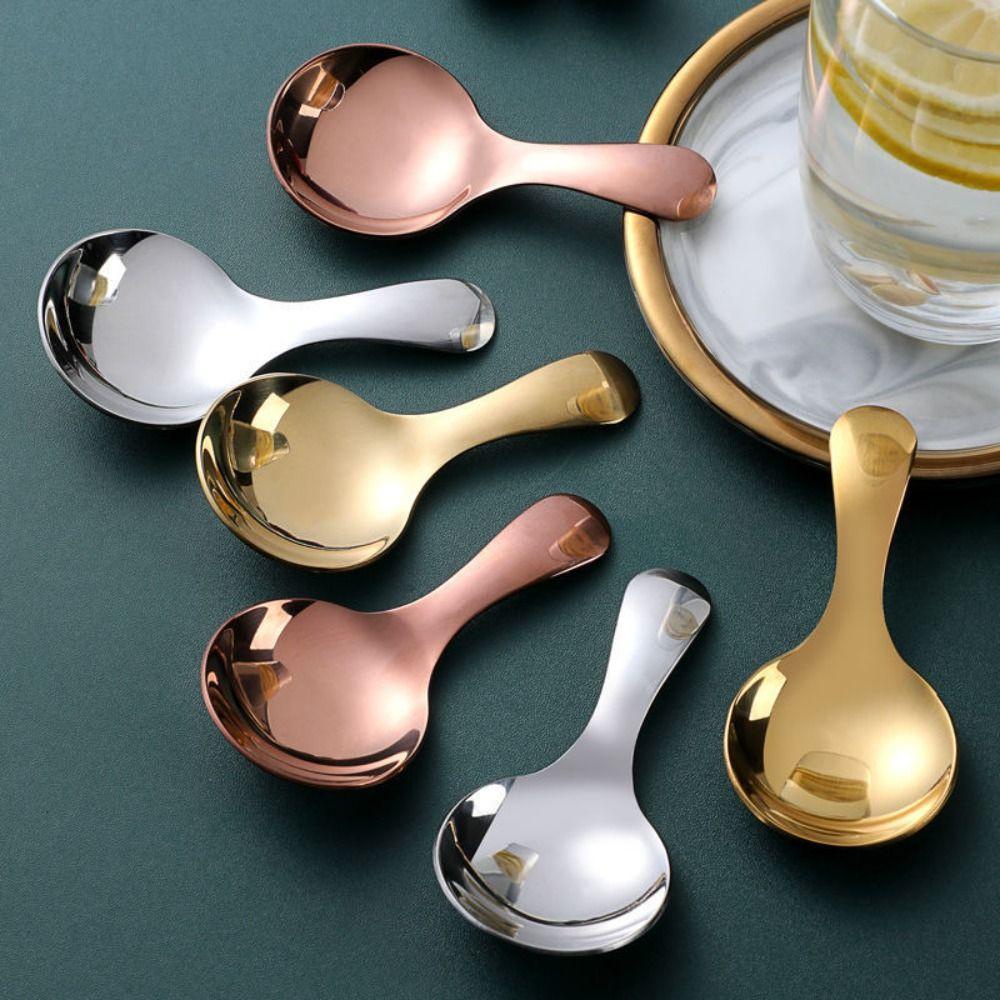 CHOOKYY Chookyy 2pcs Sendok Es Krim Anak Bumbu Kopi Stainless Steel