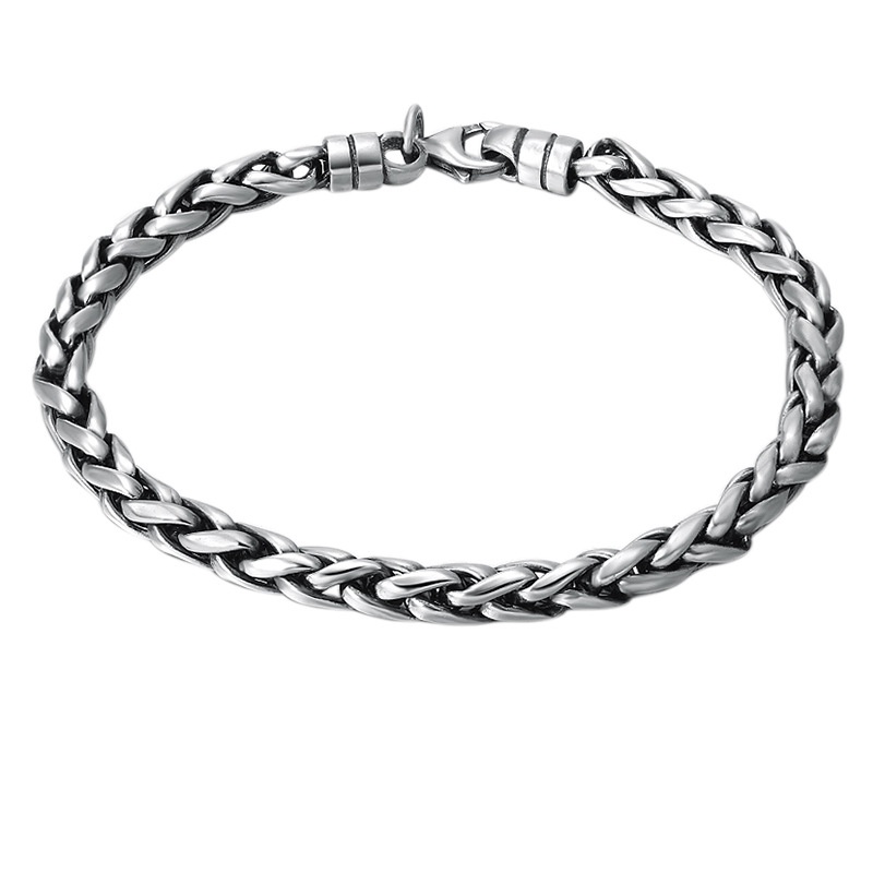 Gelang Desain Cakar Naga Bahan Stainless Steel Warna Silver Untuk Pria