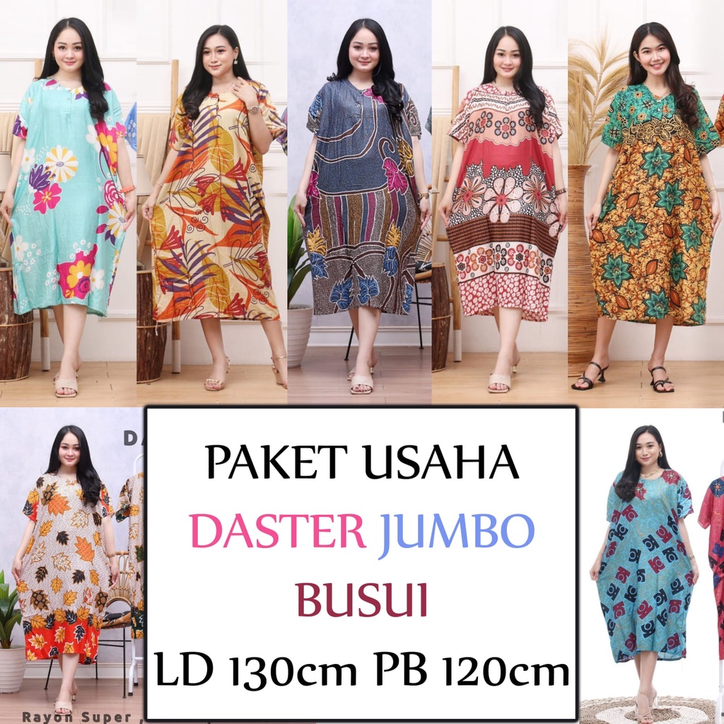Paket Usaha Daster Jumbo 3pcs Ld 120-130cm Pb 120cm Muat Bb 85kg