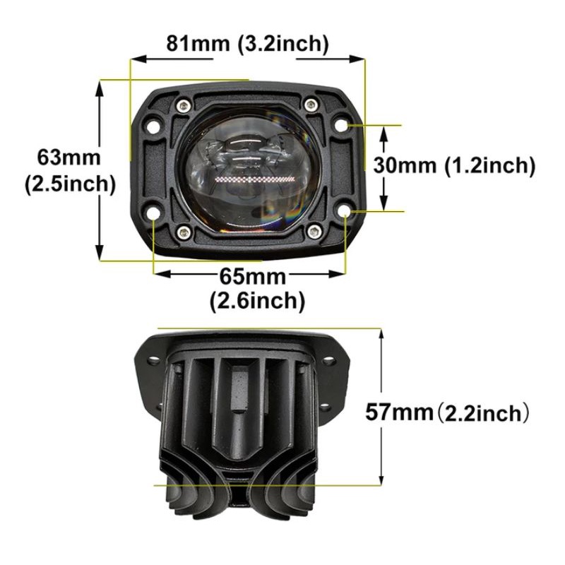 lampu foglamp mobil 2warna 8D high quality