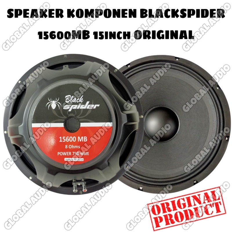 Speaker Komponen Black Spider BS 15600 MB Original Woofer Blackspider 15600M 750watt 8ohm ( Bisa COD )