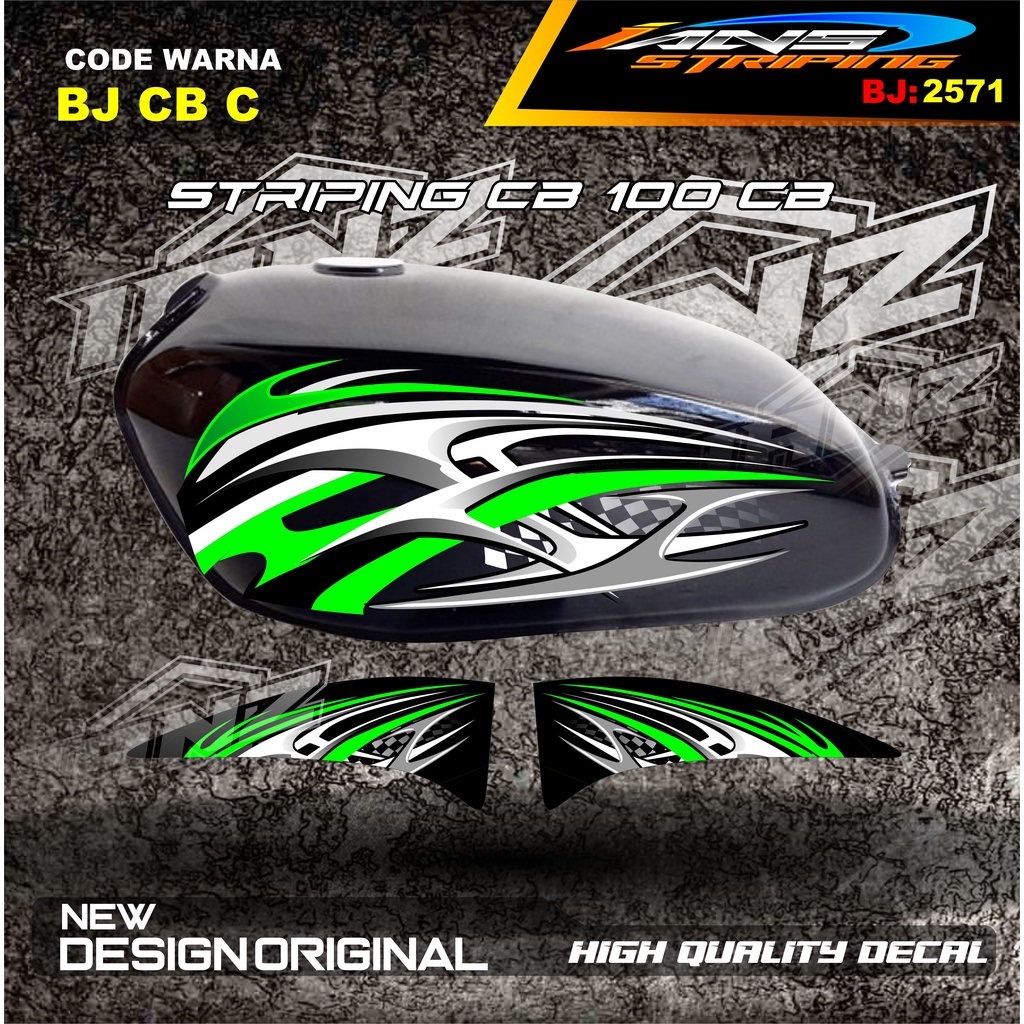 STRIPING BODY MOTOR CB BATIK  / STRIPING CUSTOM CB 125 TERMURAH / STIKER MOTOR