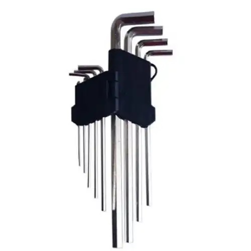 Kunci L Set 9 Ukuran Kunci size KECIL SEDANG BESAR / Hex Key Wrench Hand Tools (COD)