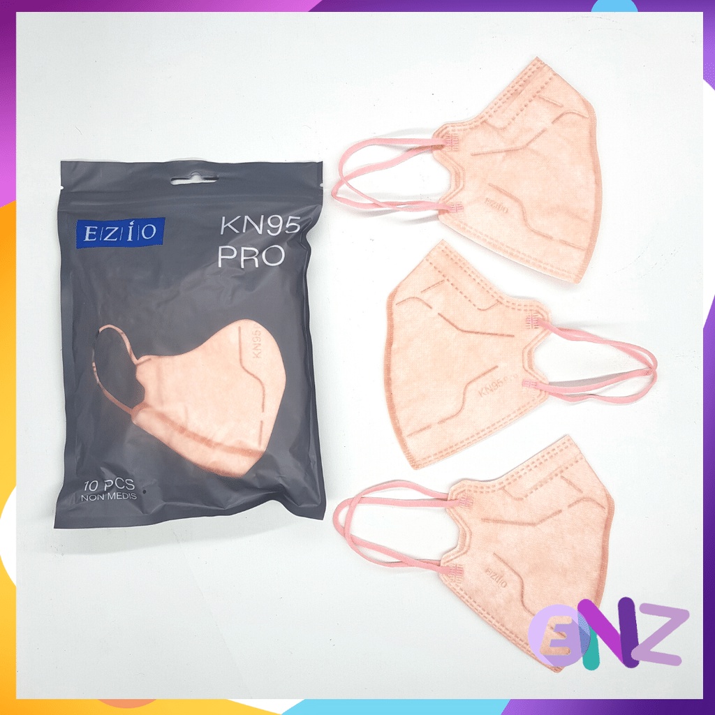 ENZ ® Masker KN95 MOUSON 5Ply isi 10Pcs Putih Hitam Abu Warna KN 95 5 Ply Earloop Mask Premium 1030