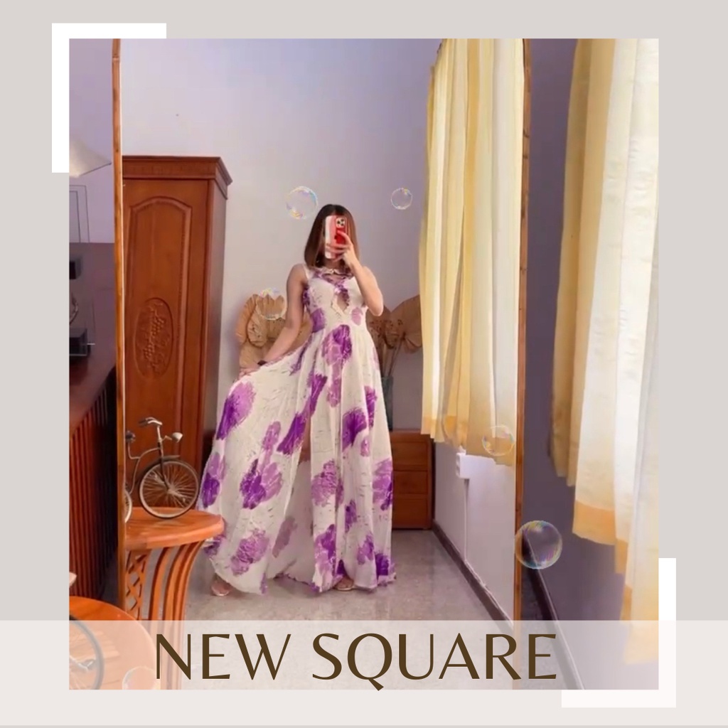 dstcollectionbali | New Square Dress by Lucey Brand | Baju Pakaian Long Maxi Dres Casual Pesta Bali 