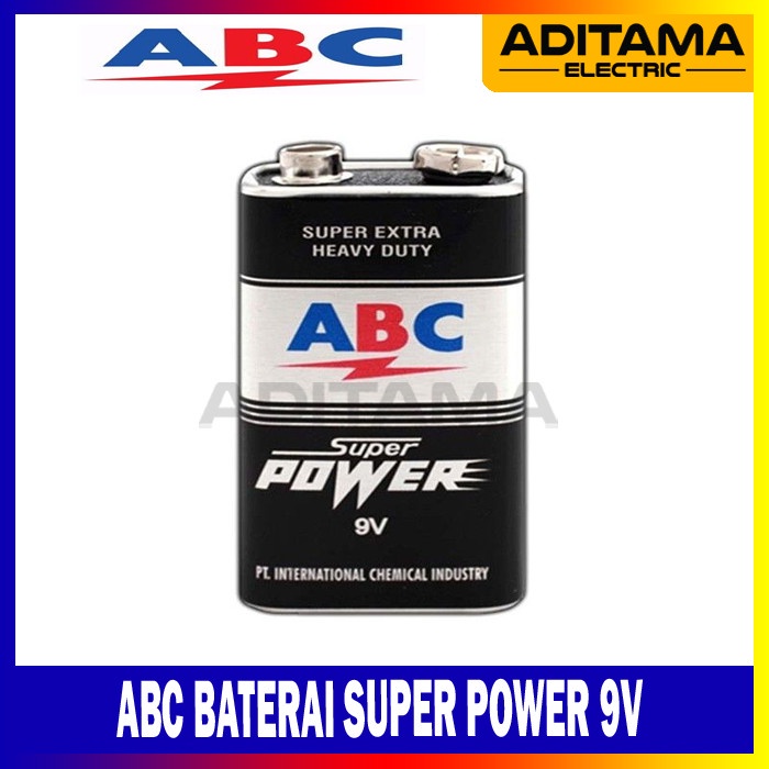 NEW BATERAI ABC SUPER POWER 9V / BATTERY ABC SUPER POWER 9V