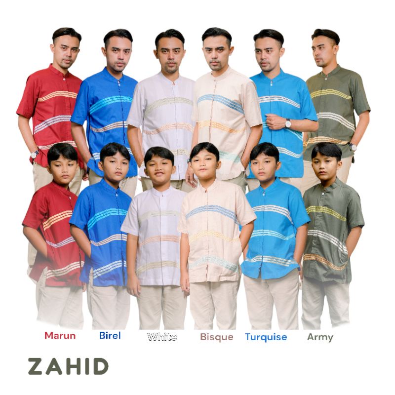 Zahid By Althaff/koko couple koko ayah anak/koko bordir/kemko/koko couple ayah dan anak/koko katun/