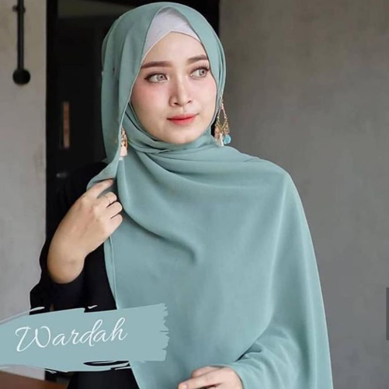 Hijab Syar'i Kerudung Pasmina Ceruti Babydoll