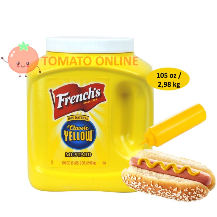 

FRENCH FRENCH'S CLASSIC YELLOW MUSTARD 105 OZ 105OZ / 2,98 KG 2,98KG