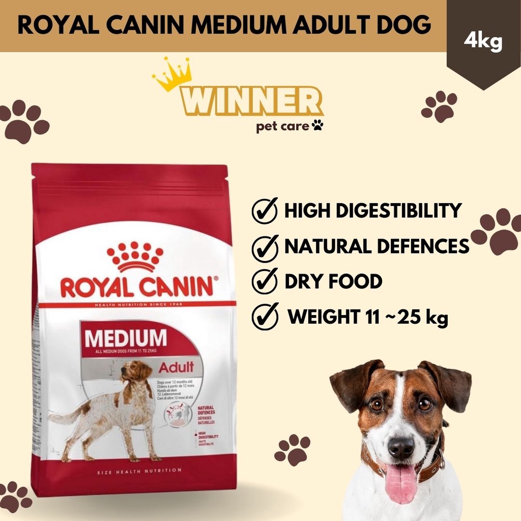 Royal Canin Medium Adult Dog Food Freshpack 4kg