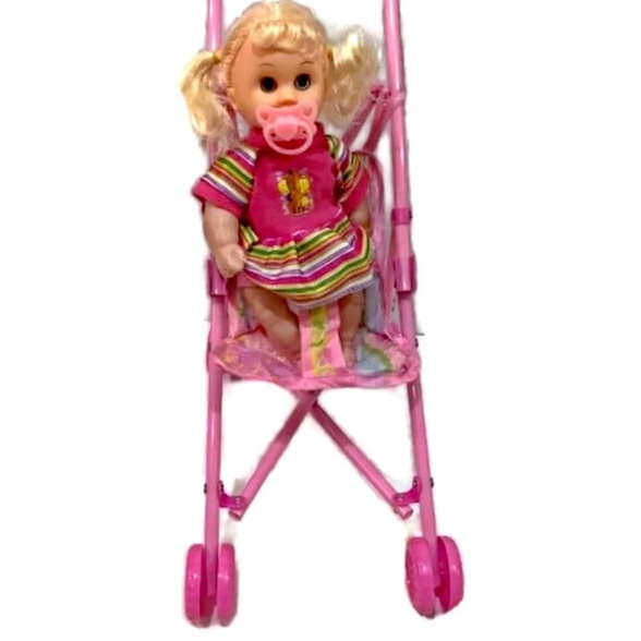 Mainan Anak Perempuan Boneka Bayi Stoller Bisa Nangis