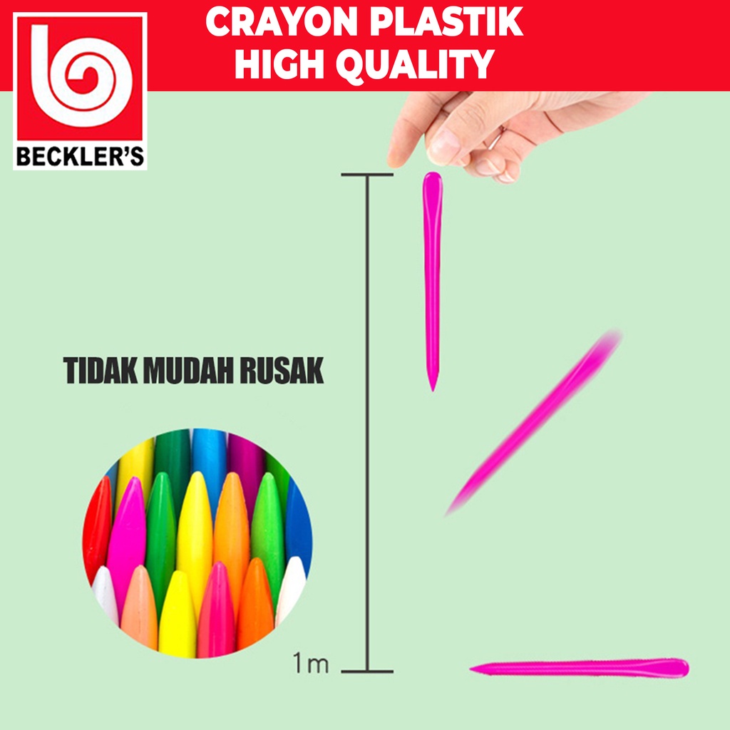 Crayon Set Anti Air 12/24/36 Pcs / Krayon Plastik Anti Kotor Tangan Warna Cerah Segitiga Ergonomis Tidak Beracun