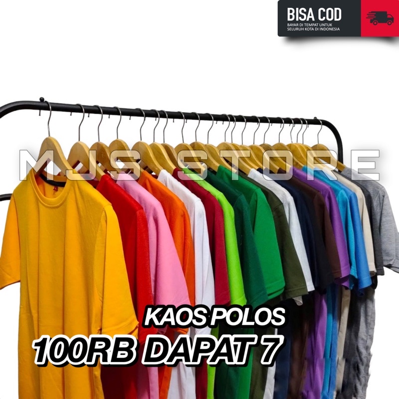 [PROMO] Kaos polos lengan pendek murah 100rb dapat 7 II baju polos Pria wanita