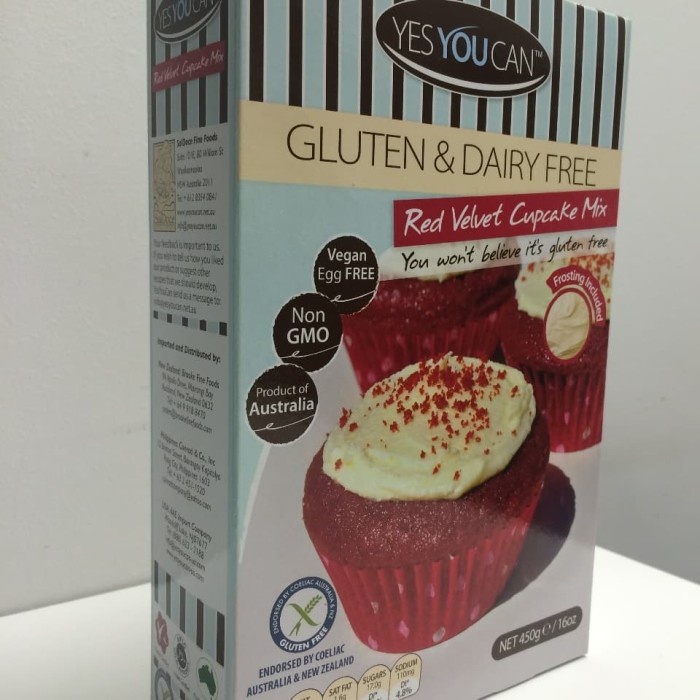 

Yes You Can Gluten & Dairy Free Red Velvet Cupcake Mix 450G