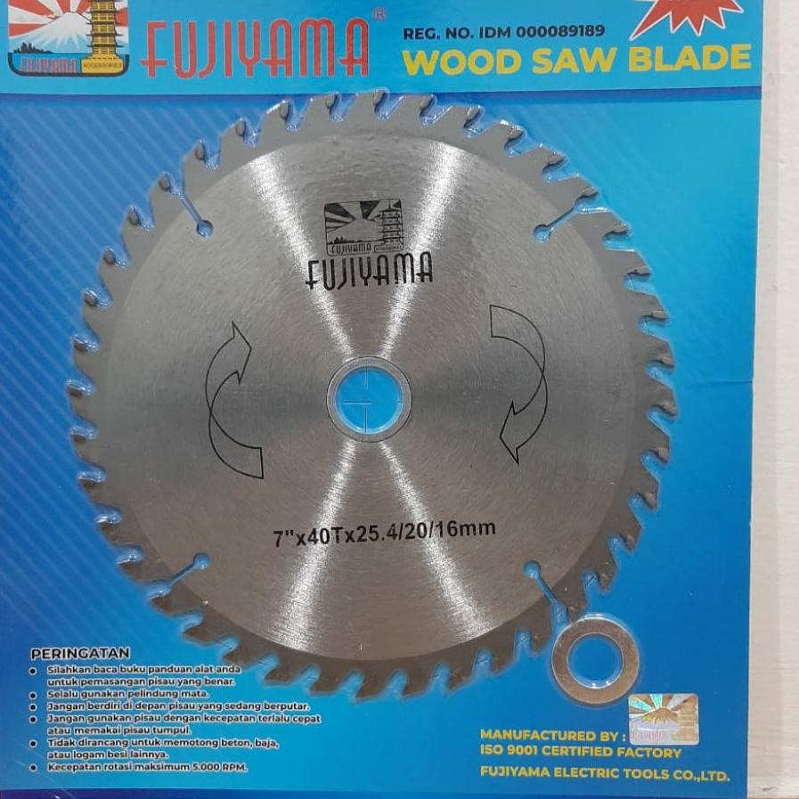 Menarik Mata Circular Fujiyama 7 inch x 24 T / Circular Saw Blade/ Mata Potong Kayu