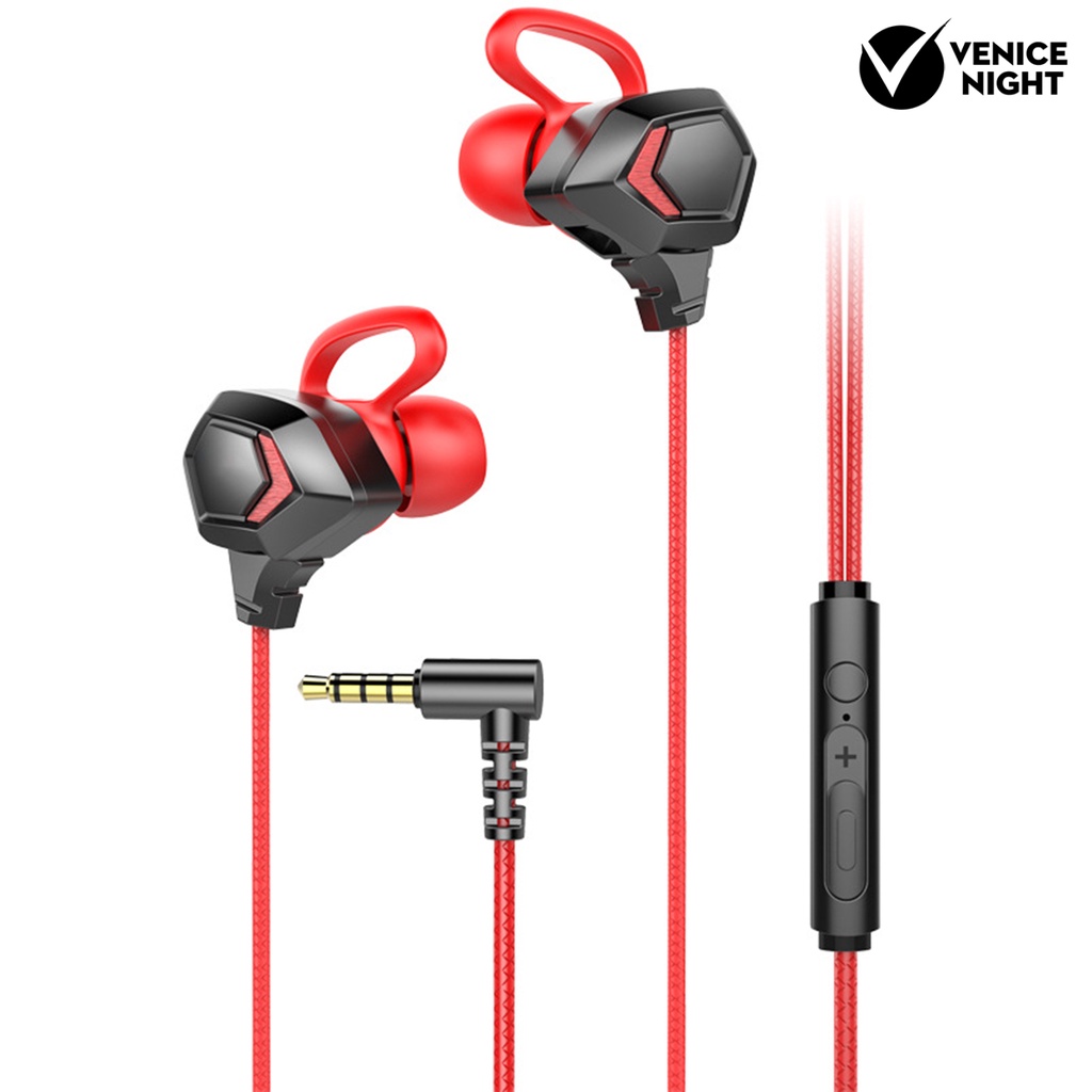 (VNEP) (Berkabel) Universal In-ear Gaming Earphone E-sports Karaoke Earplugs dengan Mikrofon