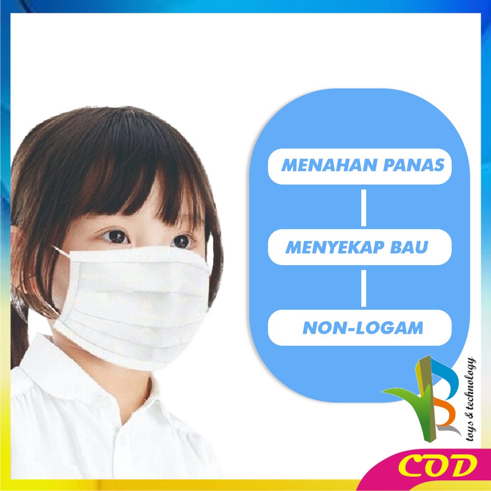 RB-C262 Masker Anak 3 Ply Karakter Isi 50Pcs Kids Face Mask Masker Earloop 3Ply Masker Disposable