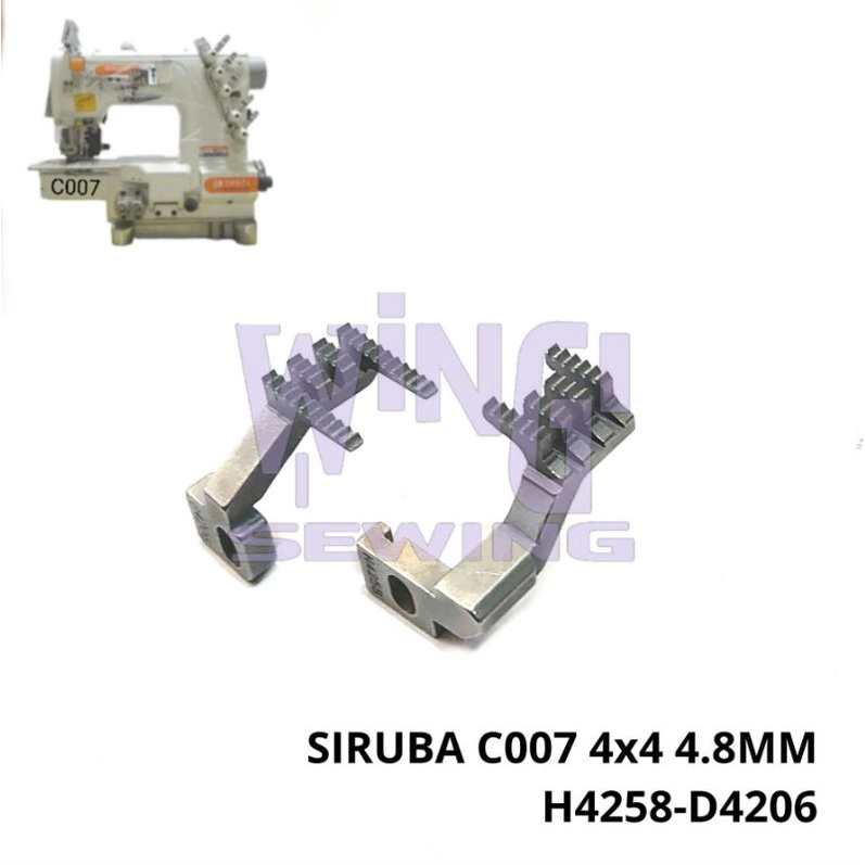 H4258 D4206 SIRUBA C007 4x4 4.8MM Gigi Mesin Jahit Overdeck Kam