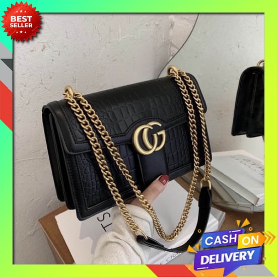 Tas Wanita Ootd Kekinian Model Terbaru Tas Rantai Tali Rante Import Fashion Korea Buat Jalan Jalan M