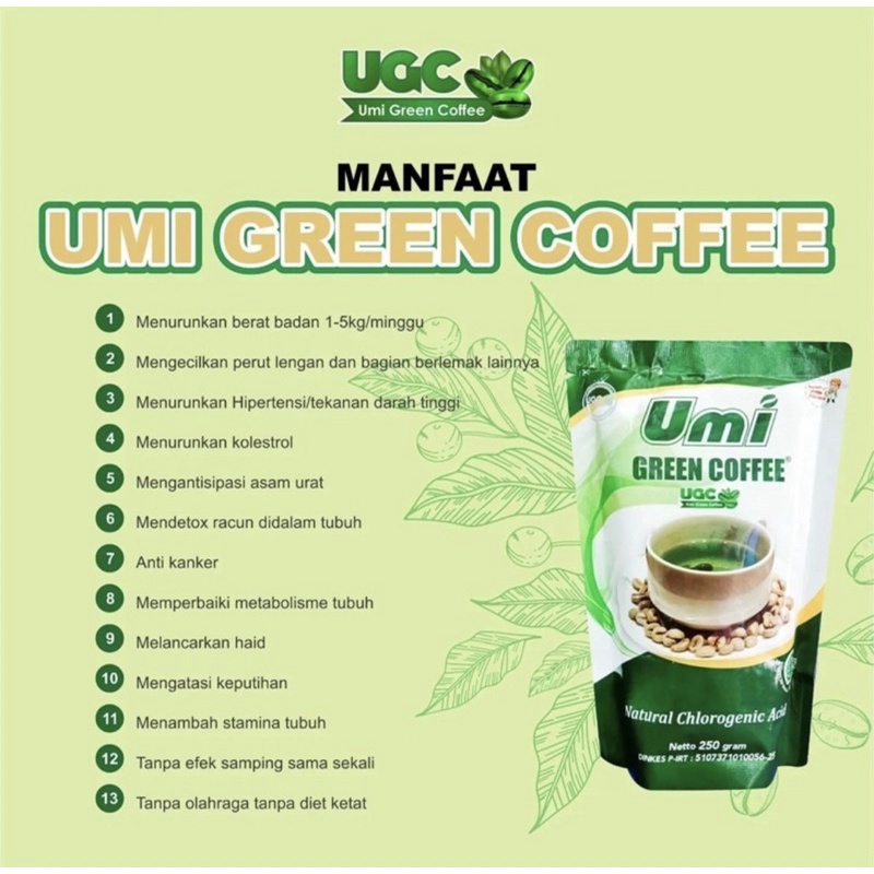 

Umi Green Coffee Pelangsing Original Kemasan Baru, UGC Kopi Penurun Berat Badan, Diet Pembakar Lemak, Alami, Kesehatan