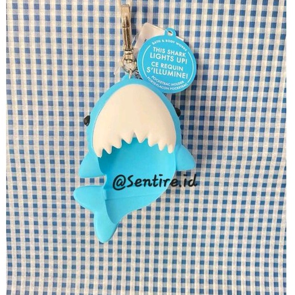BBW POCKETBAC HOLDER HAND SANITIZER LIGHT-UP SHARK