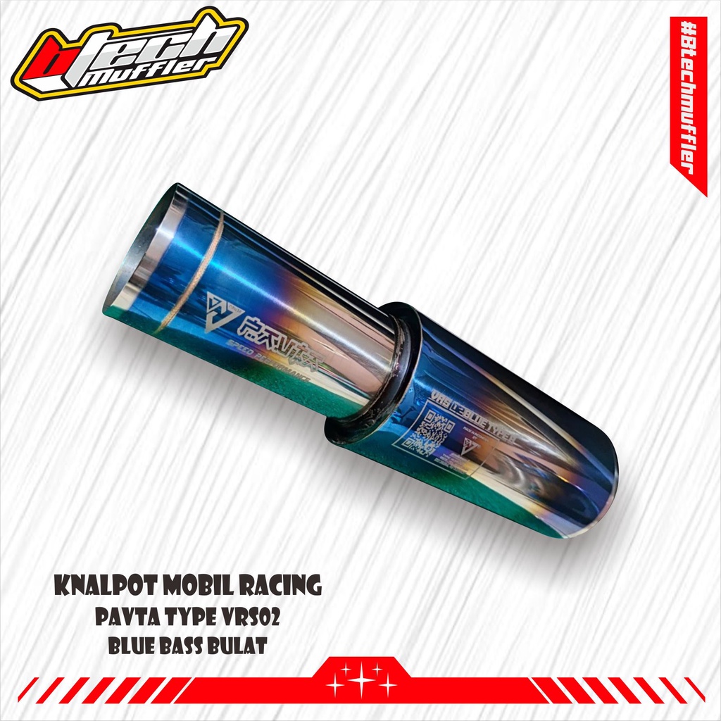 Knalpot Mobil Racing series Blue Bass Bulat