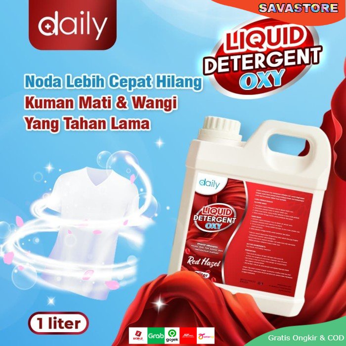 Liquid Deterjen Oxy Ramah Lingkungan 1 Liter - Pencerah Warna Pakaian