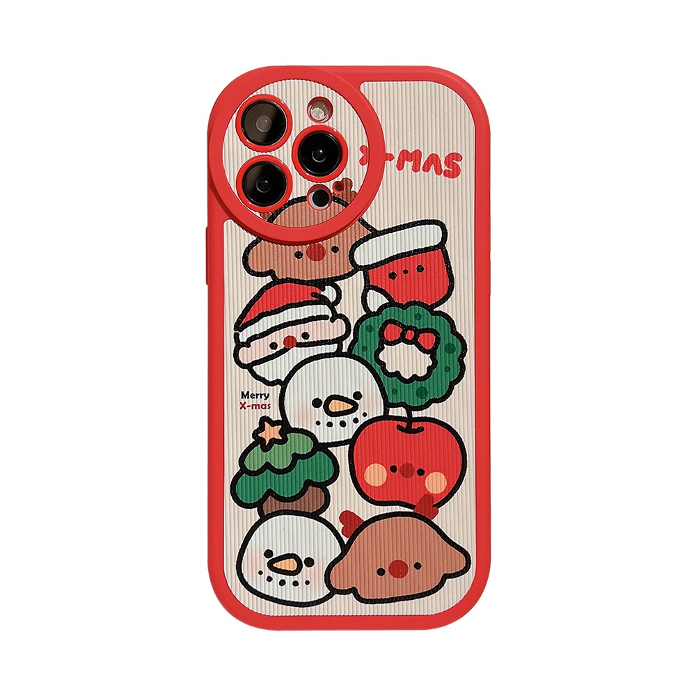 Ins Soft Case Silikon Motif Kartun Natal Untuk Iphone 14 XS XR 11 12 13 PRO MAX