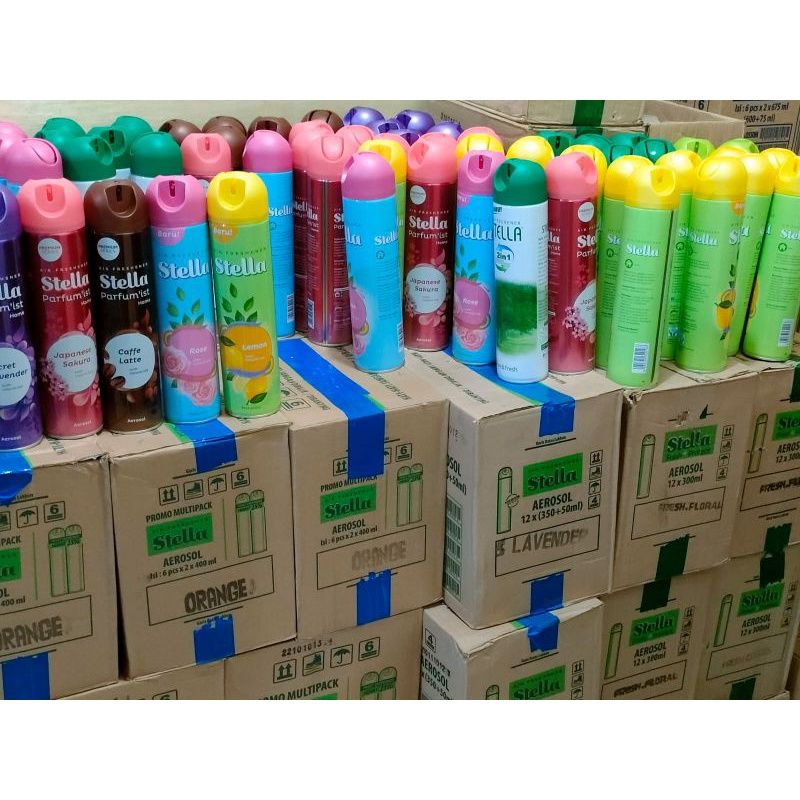 STELLA AEROSOL 400ML SPRAY STELLA AIR REFRESHNER PENGHARUM RUANGAN SEMPROT