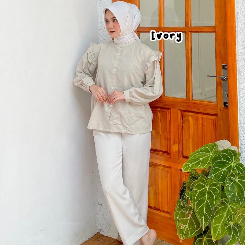 Falisha Blouse | Blouse Ruffle | Blouse Linen | Blouse Unik By VITAFA