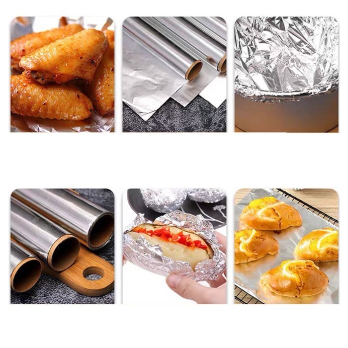 Aluminium Foil Roll Kertas Alumunium Foil Untuk Bakaran Grill Panggang 5m 10m