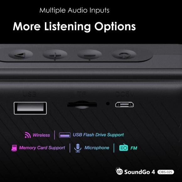 Oraimo SoundGo 4 Ultra-Portable Wireless Bluetooth Speaker OBS-02S