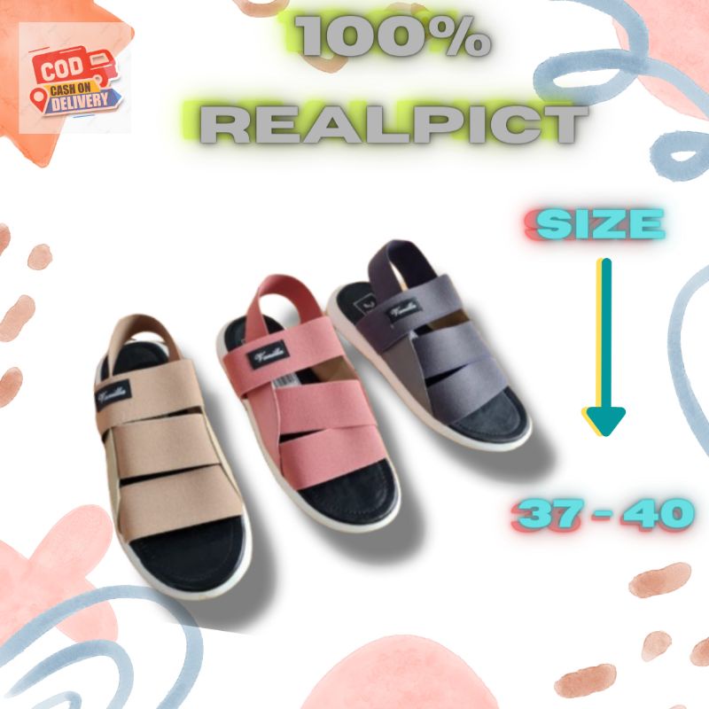 Sandal Sendal Wedges Kondangan Pesta Wanita  Empuk Terbaru US 121