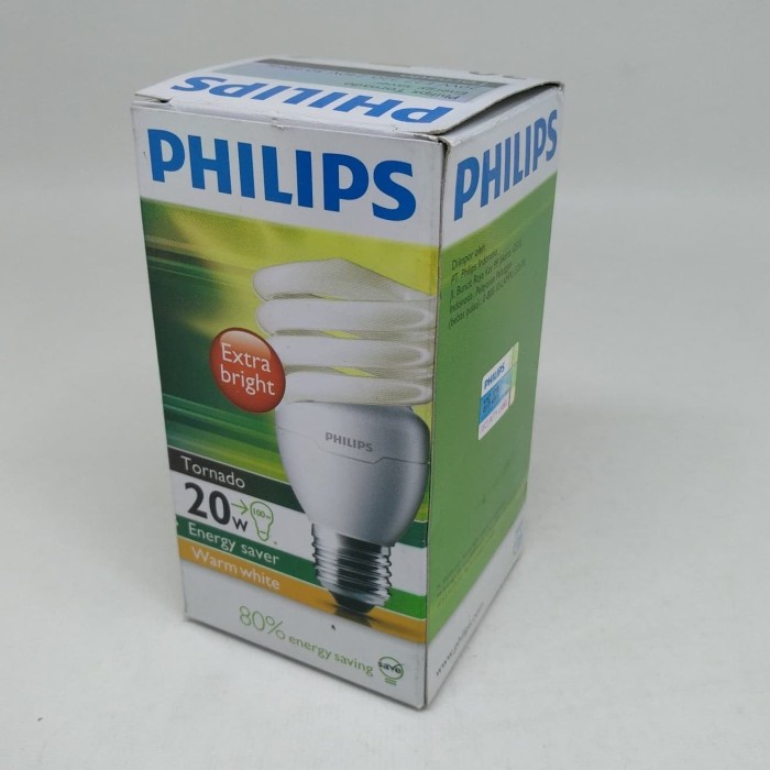 Philips Tornado 20W Kuning Bohlam 20 W Warm White 20 Watt Ww