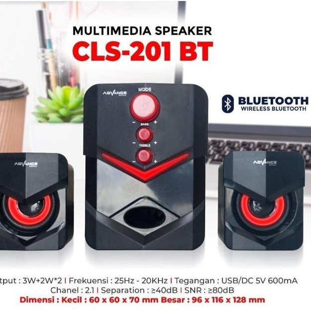 Speaker Advance CLS-201 CLS-201BT Bluetooth Super Bass CLS201 CLS201BT - CLS-201