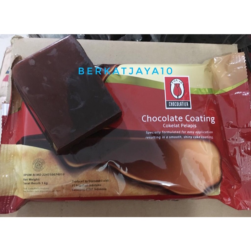 Tulip Chocolate Coating repack 250gr Cokelat Compound Coklat Pelapis