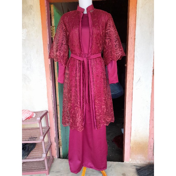 dres kondangan, dres simple, dres outer