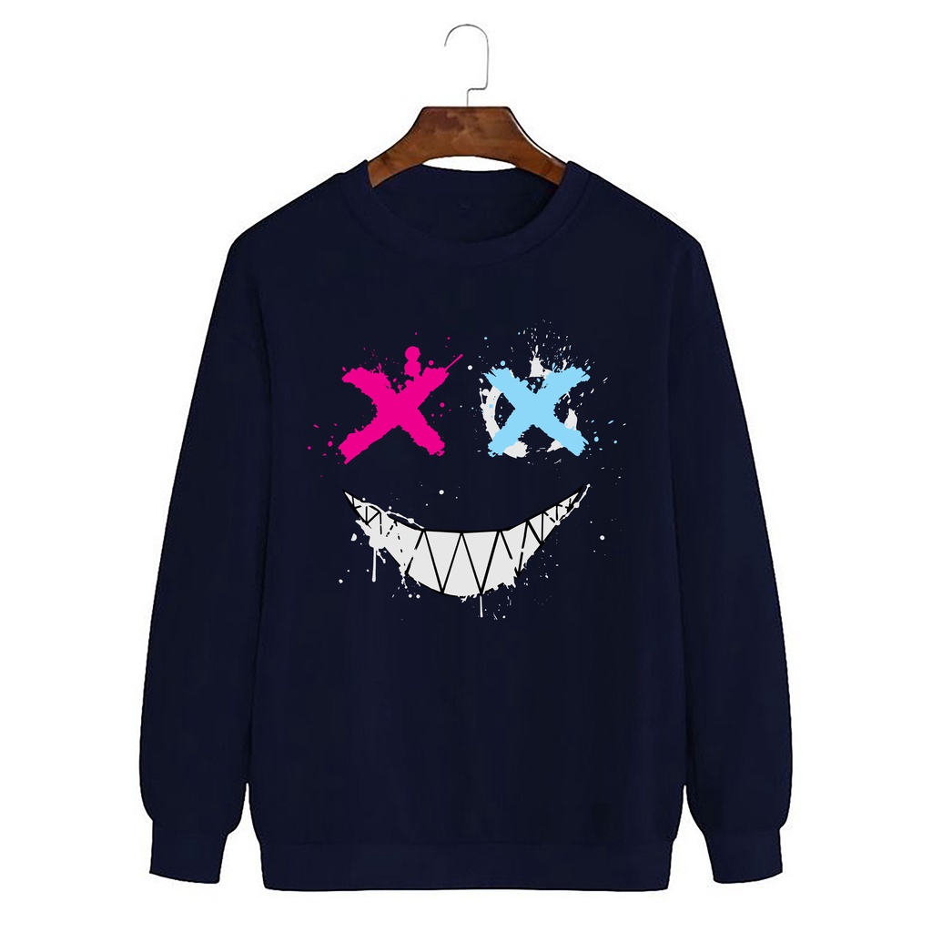 Kaos Lengan Panjang Pria Korea MatchAfashion Smiles / Baju Lengan Panjang Cowo Korea