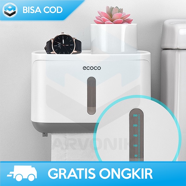 TEMPAT TISU TOILET GANTUNG STORAGE TOILET PAPER ECOCO KUAT TAHAN AIR