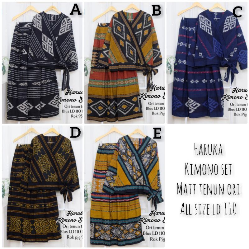 Setelan Batik Haruka Kimono Set Batik Solo Tuman