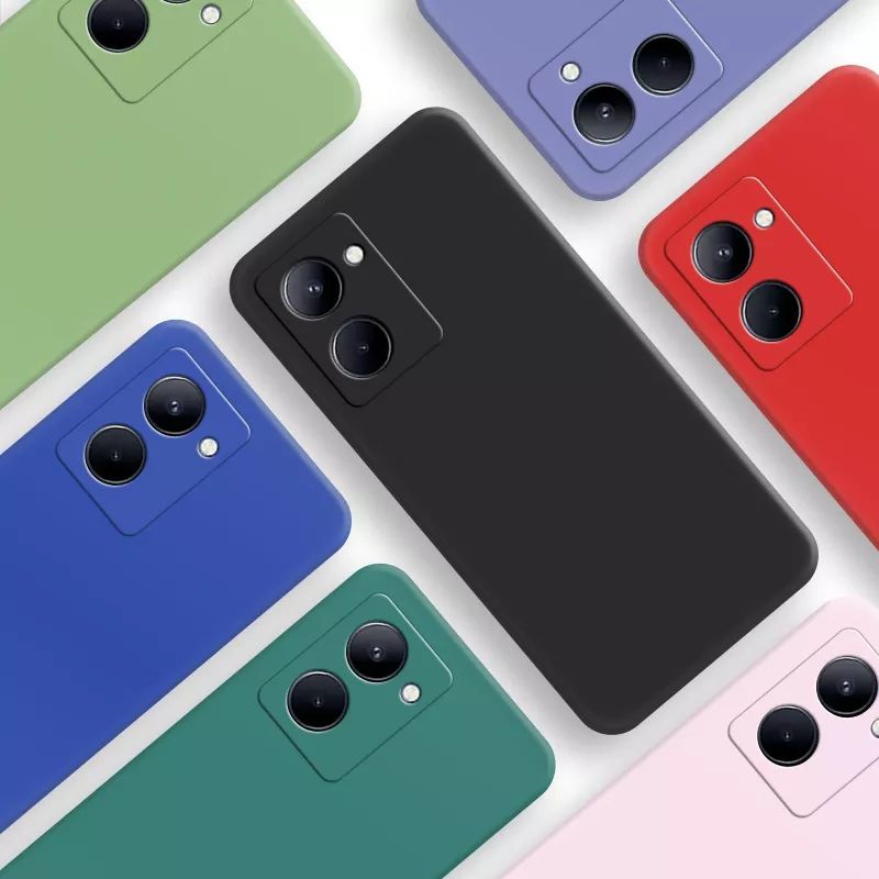 Case Realme C33 / C35 / C31 / Narzo 50A Prime Case Macaron Candy Liquid Square Anti Noda