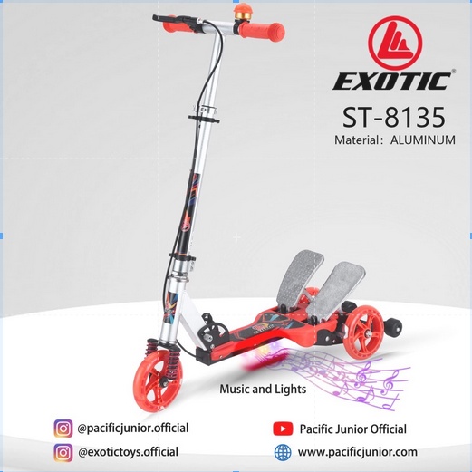 Scooter injak otopet injak  mainan anak skuter Rmb Hp New X Exotic ST-8135 skuter anak dan dewasa murah