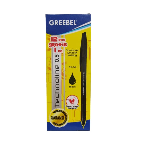 

Gramedia Medan - GREEBEL BALLPEN TECHNOLINE 0.5 BLACK (12+1) CRD