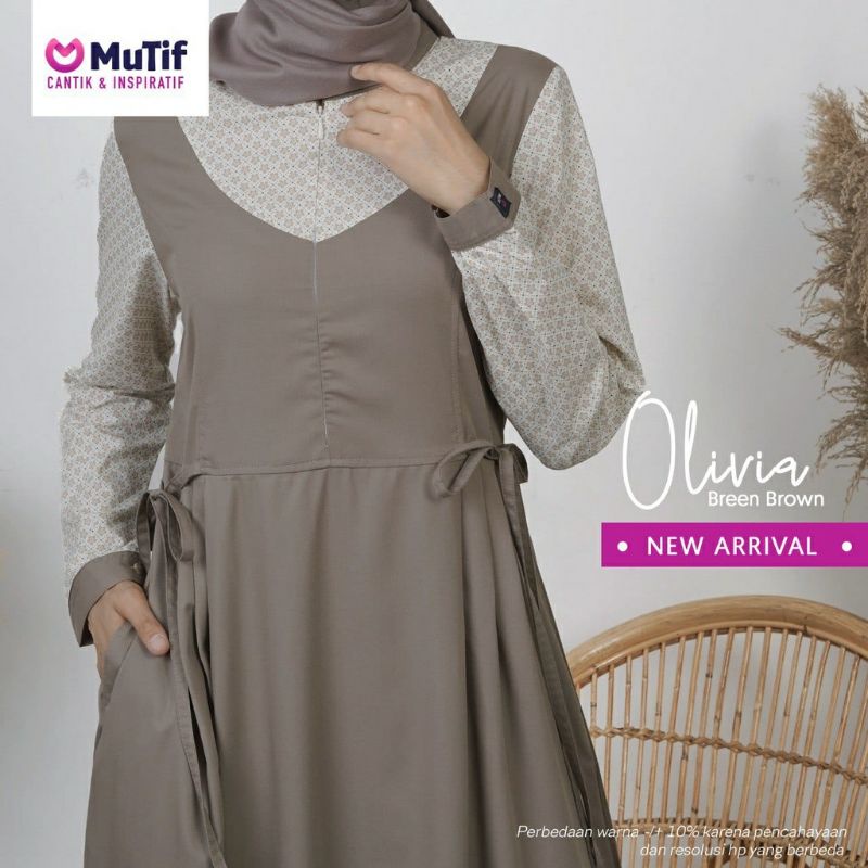 MUTIF OLIVIA BREEN BROWN FLOWER | GAMIS MUTIF | GAMIS OLIVIA | GAMIS REMAJA | GAMIS KEKINIAN | GAMIS