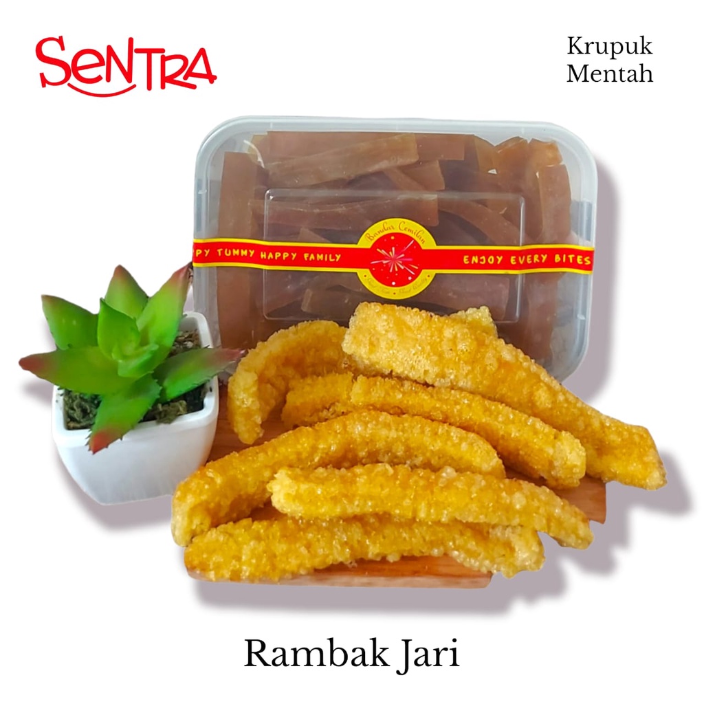 

Kerupuk Rambak Jari / Kerupuk Kulit Stik || Kerupuk Kering Mentah Box Premium
