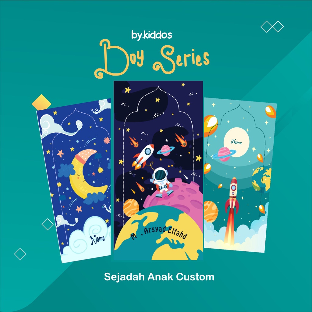 B-001 SEJADAH ANAK COWO /SEJADAH CUSTOM NAMA /SEJADAH TRAVEL /SEJADAH LUCU /SEJADAH PRINTING MURAH