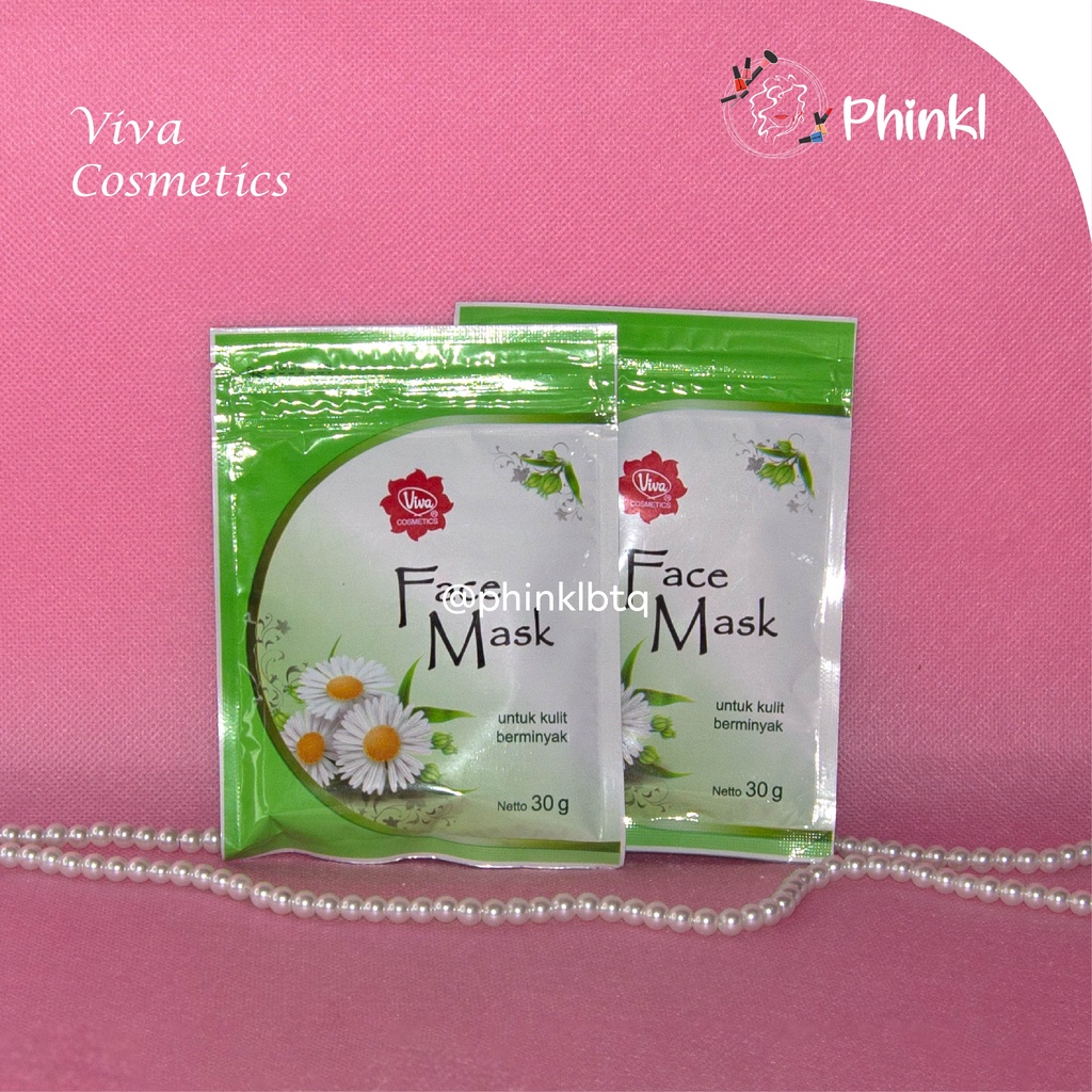 `ღ´ PHINKL `ღ´ 【v】【i】【v】【a】 Viva face mask masker bubuk natural organik bahan alami