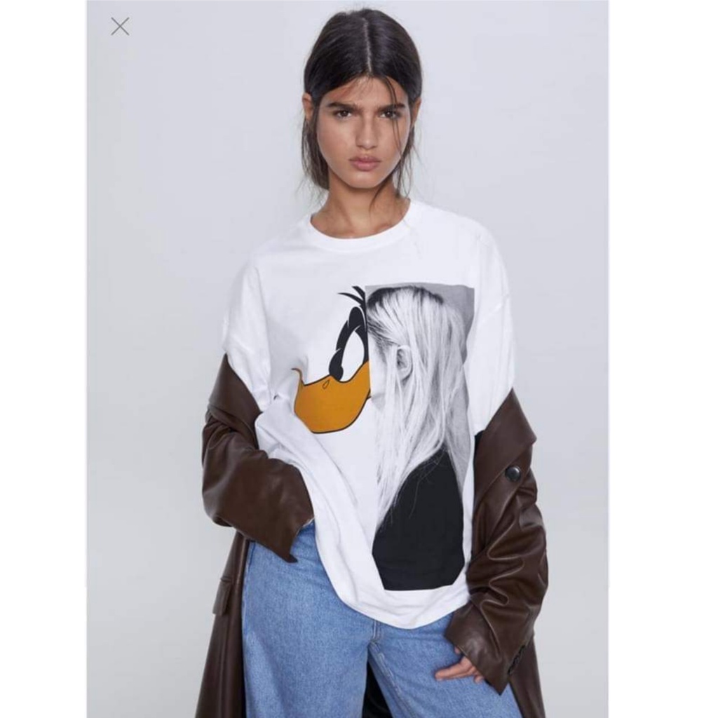 Kaus Zara Printed Donald Disney T-Shirt / Zara disney original